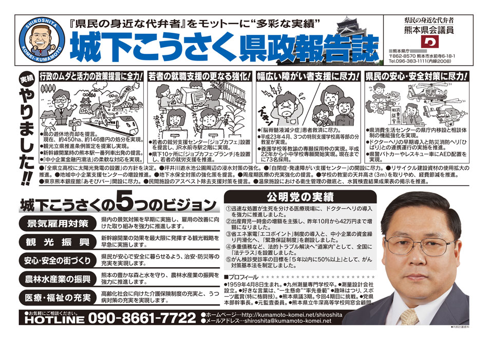 城下広作県政報告誌第42号