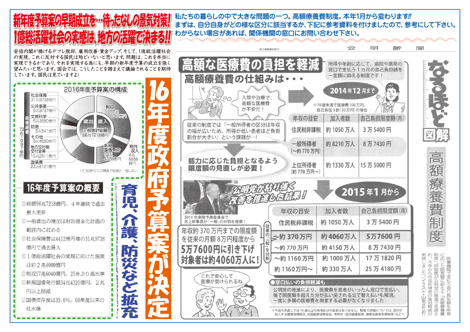 城下広作県政報告誌第72号裏面